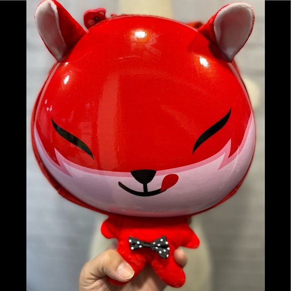 NWT BACKPACK CHILDREN SCHOOL BAG UNISEX FOX BABY RED. 9’x3’x10’in. - Picture 7 of 17